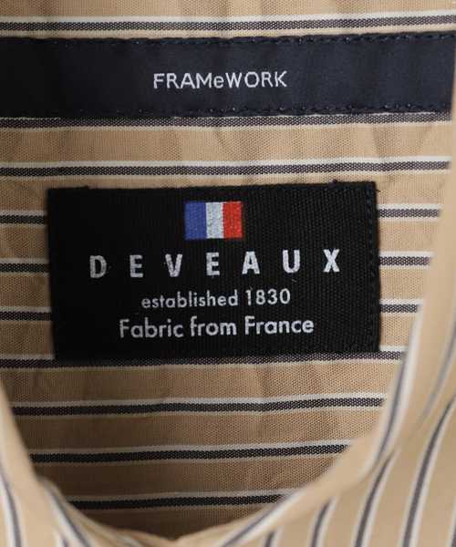 ブラウス シャツ DEVEAUX CRUSHストライプシャツ レディース FRAMeWORK ブラウス シャツ DEVEAUX CRUSHストライプシャツ