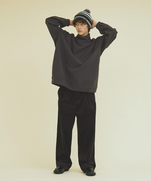 「417 EDIFICE」 長袖Tシャツ M チャコールグレー メンズ