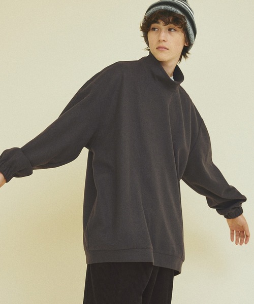 「417 EDIFICE」 長袖Tシャツ M チャコールグレー メンズ