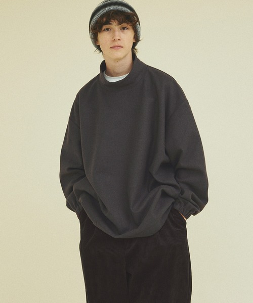 「417 EDIFICE」 長袖Tシャツ M チャコールグレー メンズ