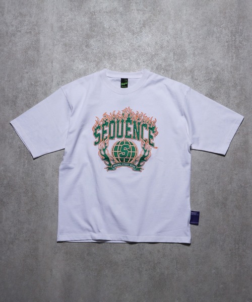 「SEQUENZ」 半袖Tシャツ MEDIUM ブラック メンズ