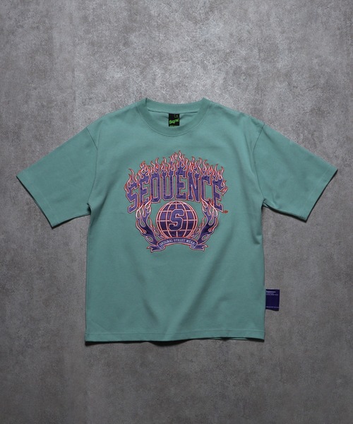 「SEQUENZ」 半袖Tシャツ MEDIUM ブラック メンズ