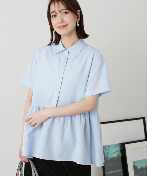 「N.（N. Natural Beauty Basic）」 半袖シャツ MEDIUM ブルー レディース