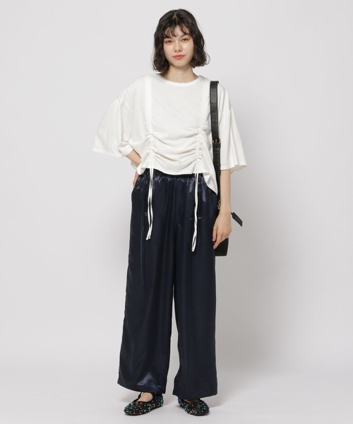 「niko and...」 7分袖カットソー MEDIUM ライトグレー レディース