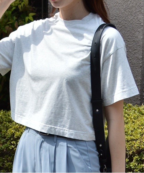 tシャツ 「spiritoso」コットン無地ベーシック半袖ショート丈Tシャツ レディース | spiritoso | 03