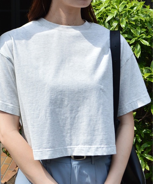 tシャツ 「spiritoso」コットン無地ベーシック半袖ショート丈Tシャツ レディース | spiritoso | 04