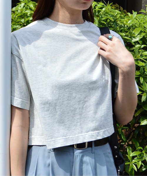 tシャツ 「spiritoso」コットン無地ベーシック半袖ショート丈Tシャツ レディース | spiritoso | 05