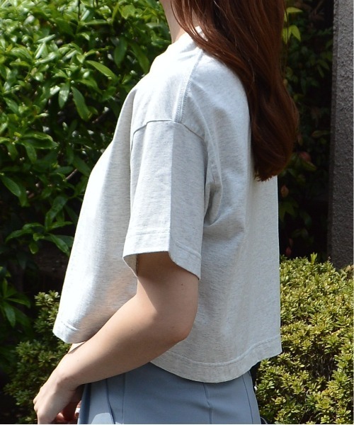 tシャツ 「spiritoso」コットン無地ベーシック半袖ショート丈Tシャツ レディース | spiritoso | 07