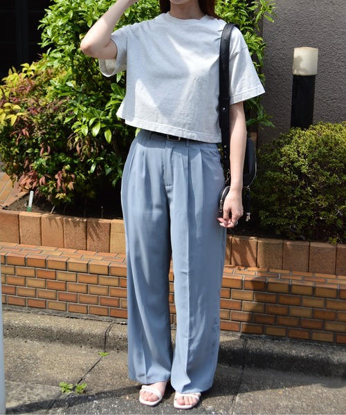 tシャツ 「spiritoso」コットン無地ベーシック半袖ショート丈Tシャツ レディース | spiritoso | 08