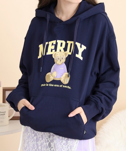 NERDY パーカー クレバーネディプルオーバーフーディ メンズ