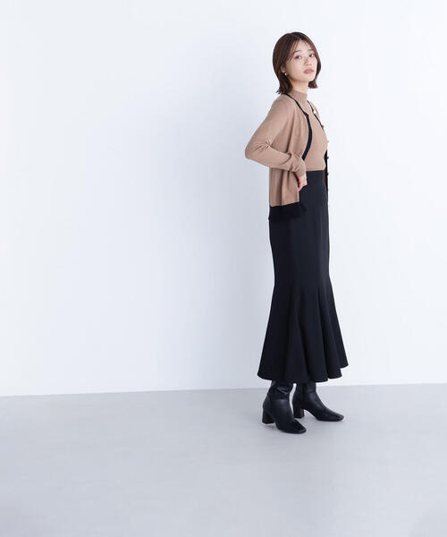 23区　美品ウールバイカラーカーディガンアンサンブル NATURAL BEAUTY BASIC（ナチュラルビューティーベーシック