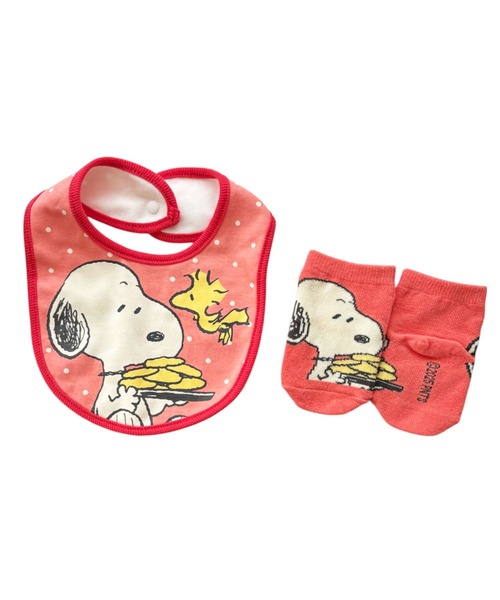 PEANUTS スタイ よだれかけ 「 」 スヌーピー ベビーセット 25S7
