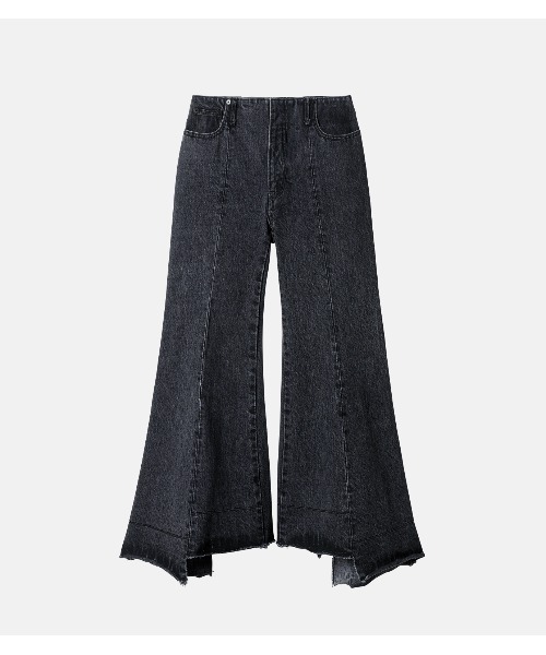 「IRENE」 加工ブーツカットデニムパンツ 38 ブラック レディース