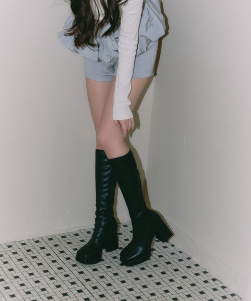 BLONDEY（ブロンディ） ブーツ スクエアフィットロングブーツ