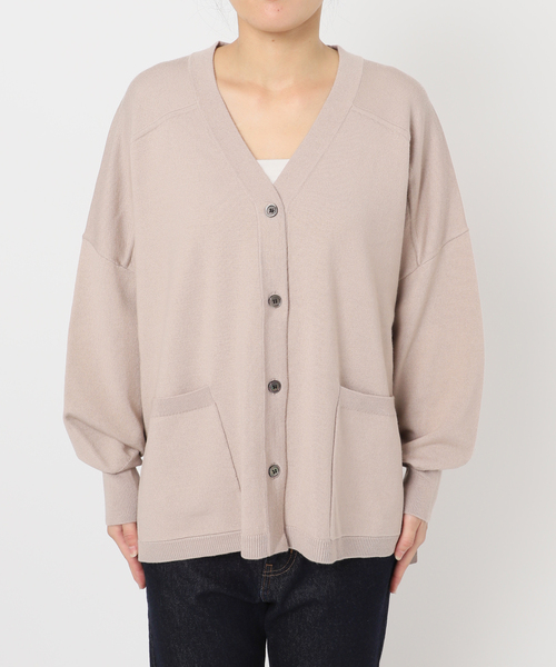 SLOBE IENAグレー ボタン付きカーディガン SLOBE IENA｜コットンダブルフェイスカーディガン | Rakuten