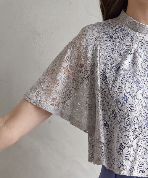 「AIMER」 半袖ブラウス MEDIUM グレー レディース_画像7