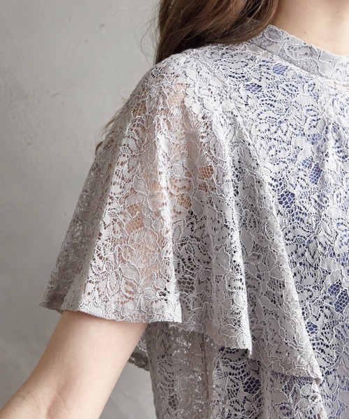 「AIMER」 半袖ブラウス MEDIUM グレー レディース_画像8