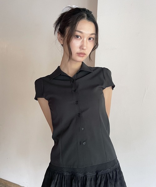 「FOLLOWIN」 半袖シャツ FREE ホワイト レディース_画像6