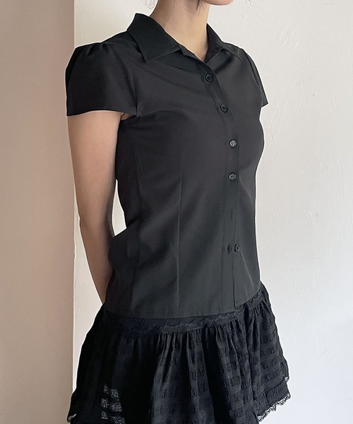 「FOLLOWIN」 半袖シャツ FREE ホワイト レディース_画像7