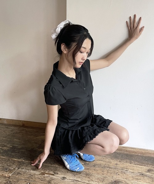 「FOLLOWIN」 半袖シャツ FREE ホワイト レディース_画像9