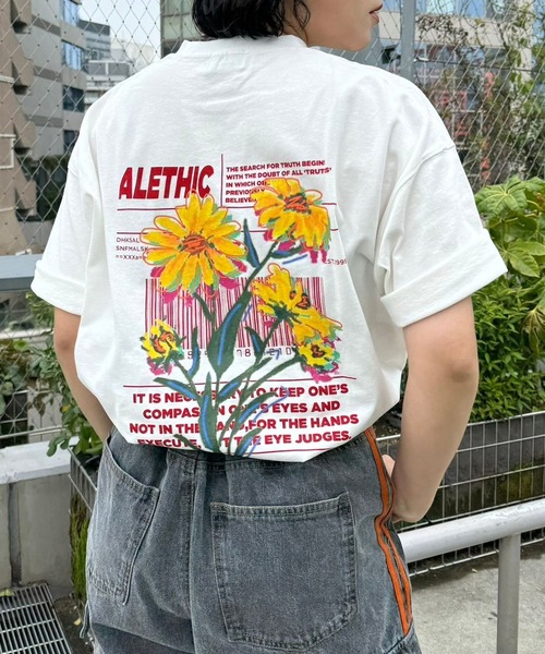 「PBLIM」 半袖Tシャツ MEDIUM サックスブルー レディース_画像4