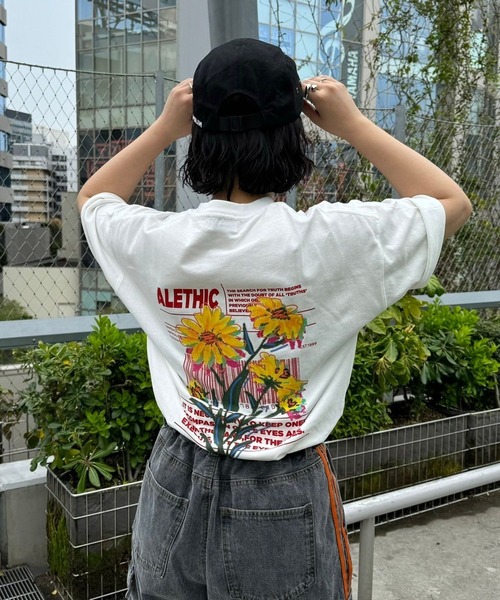 「PBLIM」 半袖Tシャツ MEDIUM サックスブルー レディース_画像8