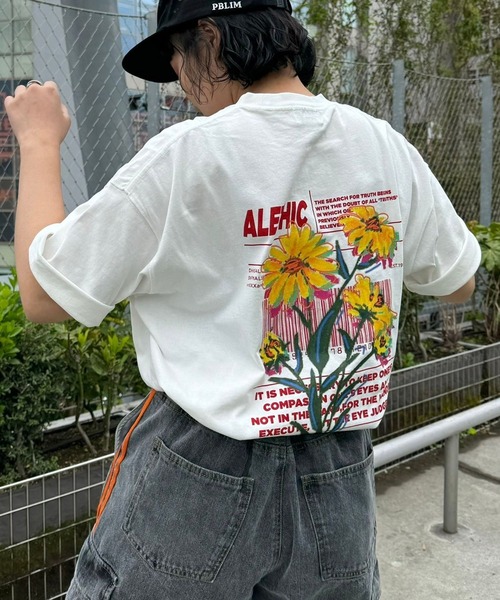 「PBLIM」 半袖Tシャツ MEDIUM サックスブルー レディース_画像9