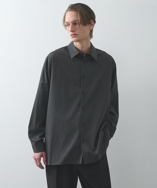 【STUDIOUS】2way Cuffs Over Shirt/オーバーシャツ STUDIOUS（ステュディオス） シャツ 「STUDIOUS」ストラクチャー