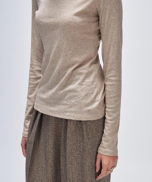 cloenc tシャツ 「手洗い可」ウール混ハイネックプルオーバー