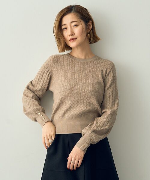 「YECCA VECCA」 長袖ニット FREE レッド レディース_画像4