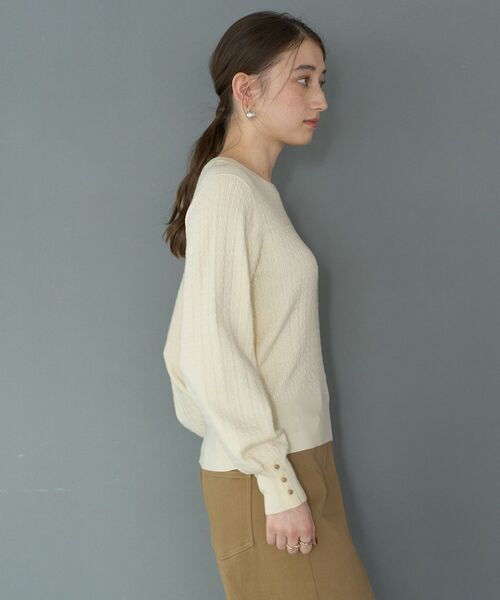 「YECCA VECCA」 長袖ニット FREE レッド レディース_画像6