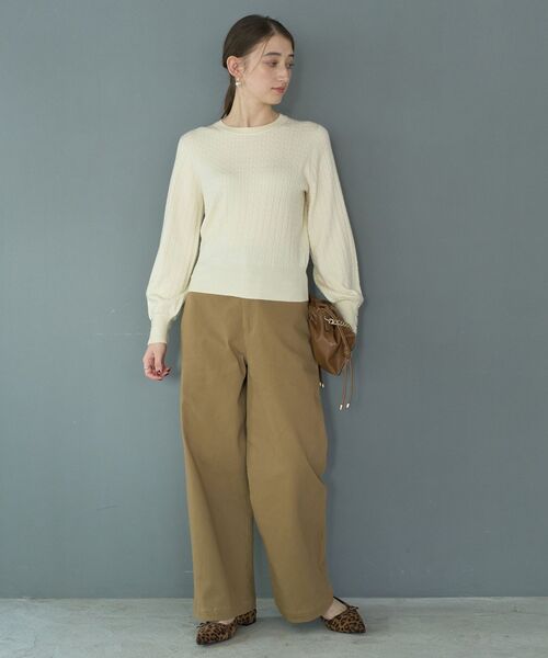 「YECCA VECCA」 長袖ニット FREE レッド レディース_画像9