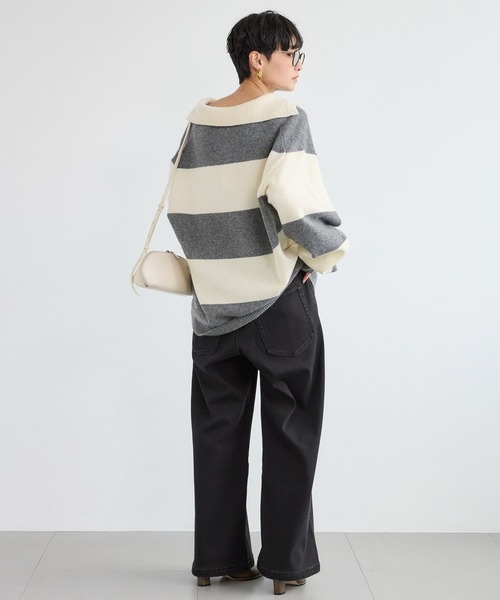 暖かい♥ワイドデニム 裏起毛パンツ BARNYARDSTORM デニム S