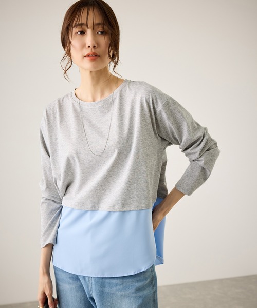 ROPE' PICNIC（ロペ ピクニック） tシャツ 布帛ドッキングロング