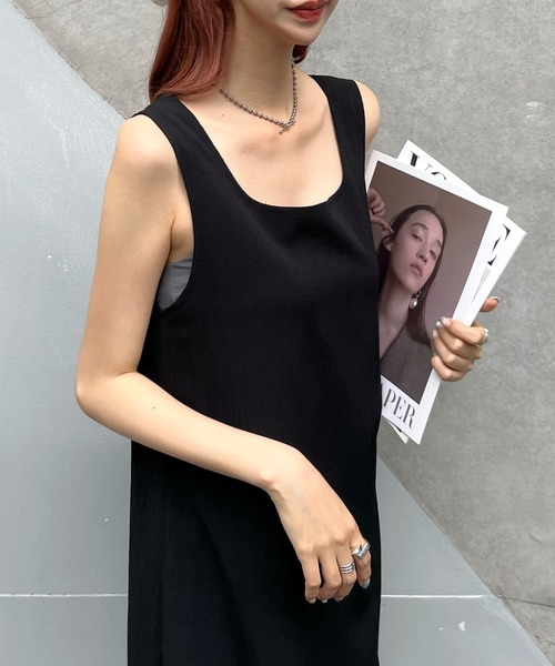 「Futier land」 ノースリーブワンピース LARGE ブルー レディース_画像2