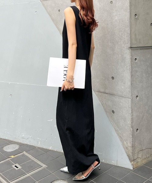 「Futier land」 ノースリーブワンピース LARGE ブルー レディース_画像7