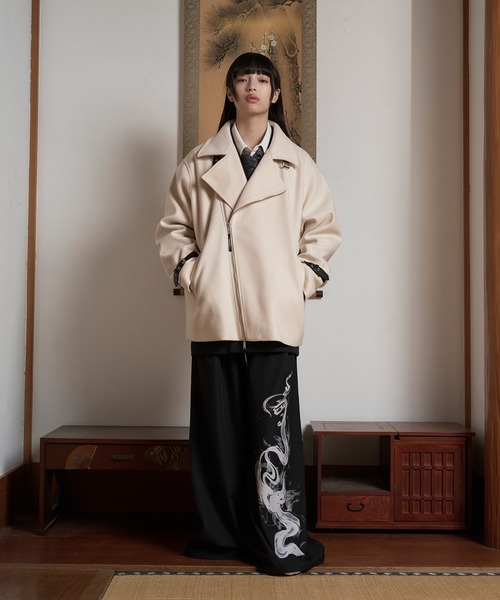Brioni エルクレザー ライダース ブルゾン 中綿入 54 XL 狐独 革ジャン ライダース ライダースオーバーブルゾン メンズ