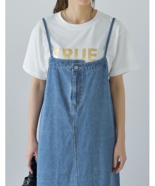 「Re:EDIT」 キャミソールワンピース MEDIUM ブルー レディース_画像2