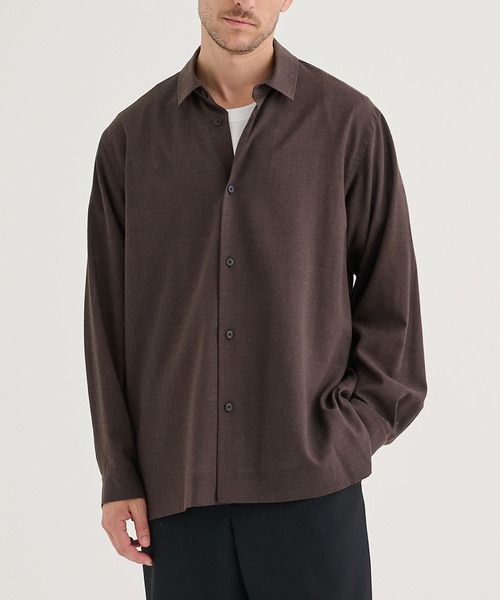 ATON（エイトン） シャツ 「ATON / エイトン」TWIST WOOL WASHER