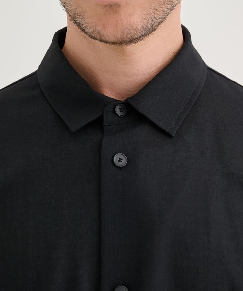 シャツ 「ATON / エイトン」TWIST WOOL WASHER OVERSIZED SHIRT メンズの画像