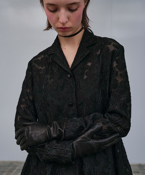 LE CIEL BLEU Sheer Jacquard Dress美品　半額以下 LE CIEL BLEU（ルシェルブルー） ワンピース クラシックシアージャ