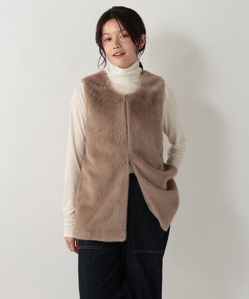 Afternoon Tea（アフタヌーンティー） ベスト ジレ フェイクファー