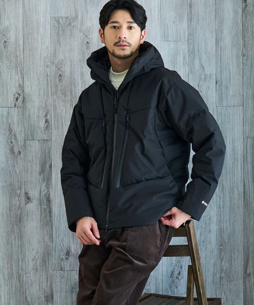   フード付きダウンジャケット ブラック phenix（プラスフェニックス） ダウンジャケット ダウン 「+phenix