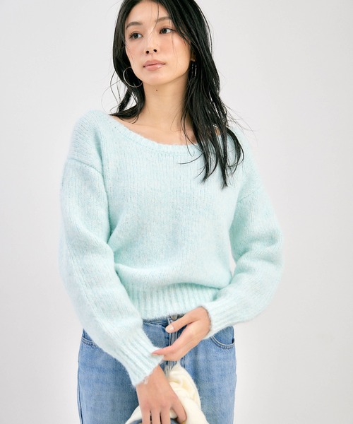BLUE×PALANG（ブルーパラン） ニット セーター OFF SHOULDER BIG KNIT