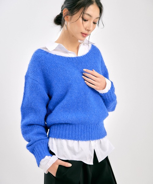 BLUE×PALANG（ブルーパラン） ニット セーター OFF SHOULDER BIG KNIT