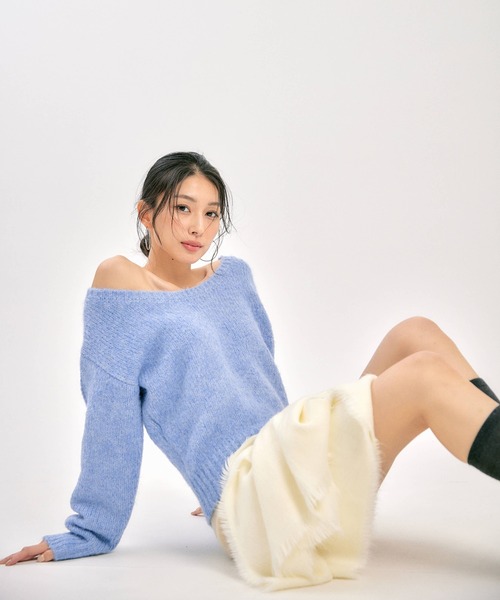 BLUE×PALANG（ブルーパラン） ニット セーター OFF SHOULDER BIG KNIT