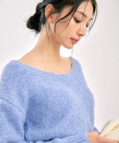 BLUE×PALANG（ブルーパラン） ニット セーター OFF SHOULDER BIG KNIT 
