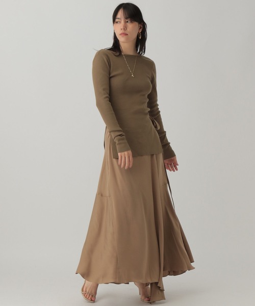 「Chaos」 長袖ニット FREE チャコールグレー レディース_画像4