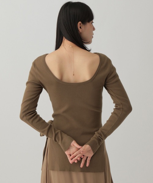 「Chaos」 長袖ニット FREE チャコールグレー レディース_画像5