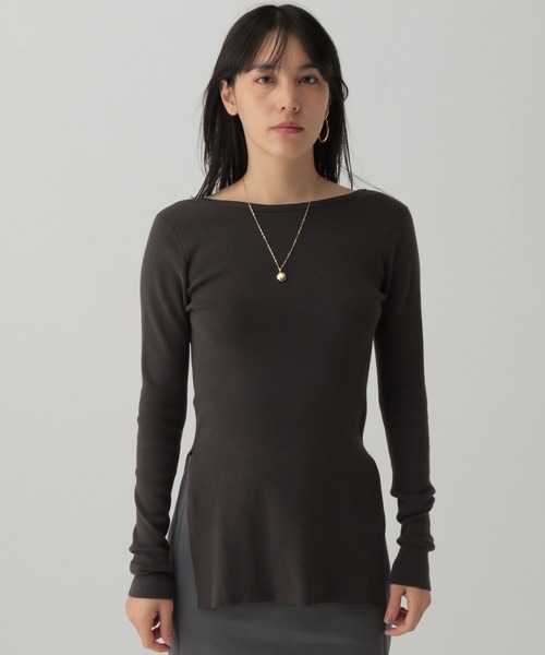 「Chaos」 長袖ニット FREE チャコールグレー レディース_画像6